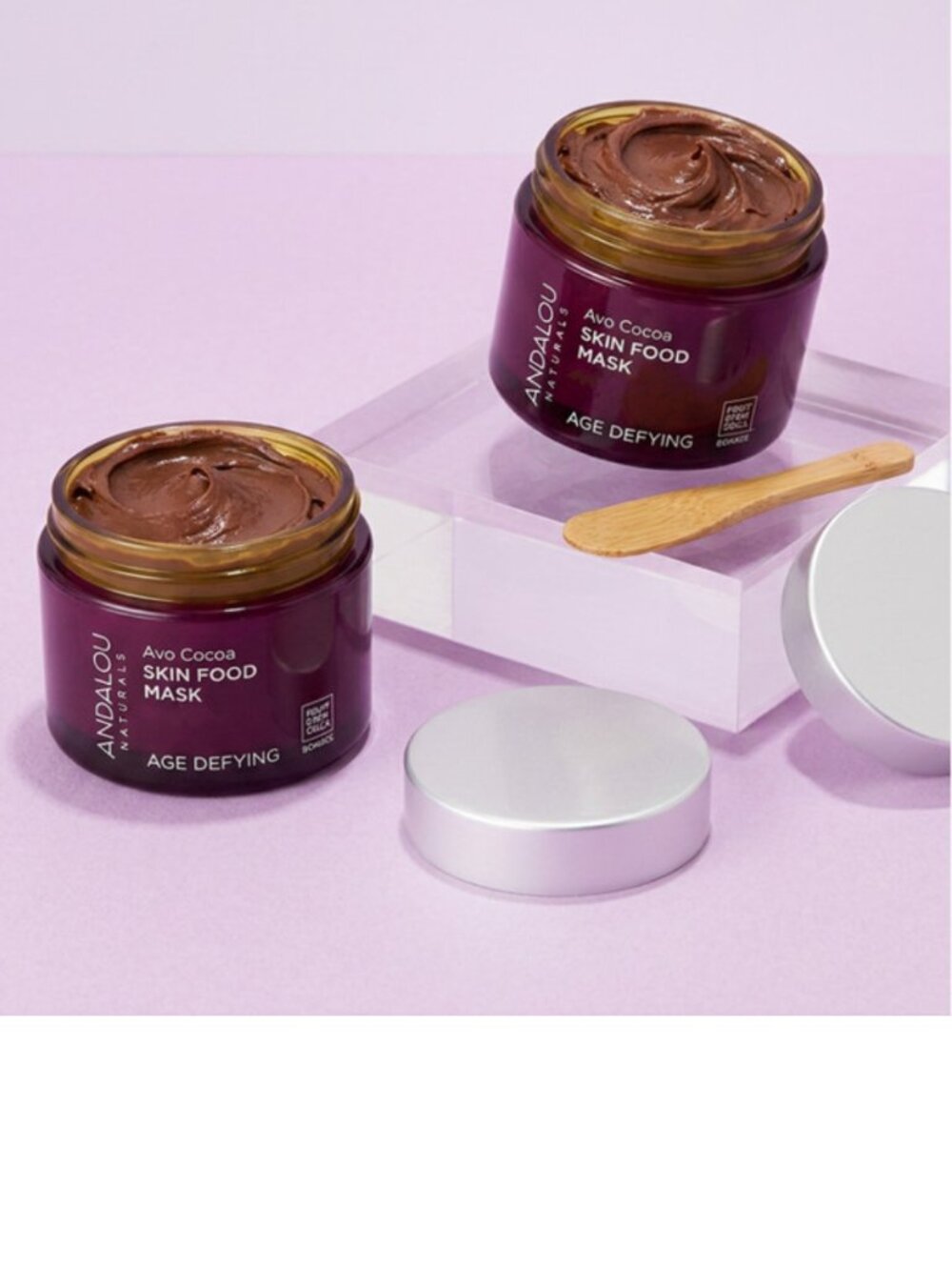 2pc Andalou Avo Cocoa Skin Food Face Masks 1.7oz Chocolate Mask